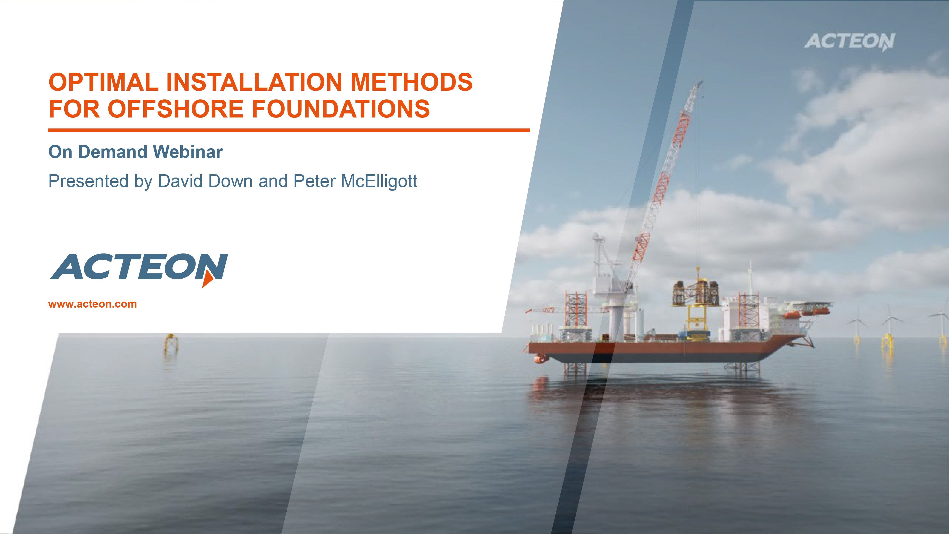 Optimal Installation Methods for Offshore Foundations webinar